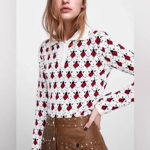 Zara Ladybug Sweater - size Small